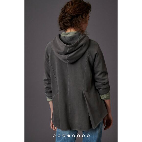 Anthropologie Pilcro Flynn Hoodie Charcoal Gray‎ Hooded Sweatshirt XS - Picture 4 of 11